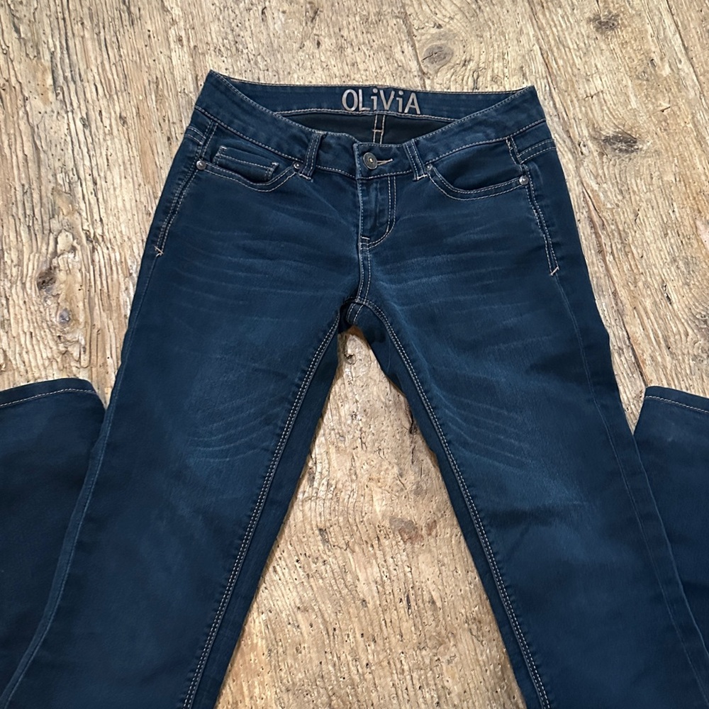 Olivia Women's Deep Blue Skinny Jeans
